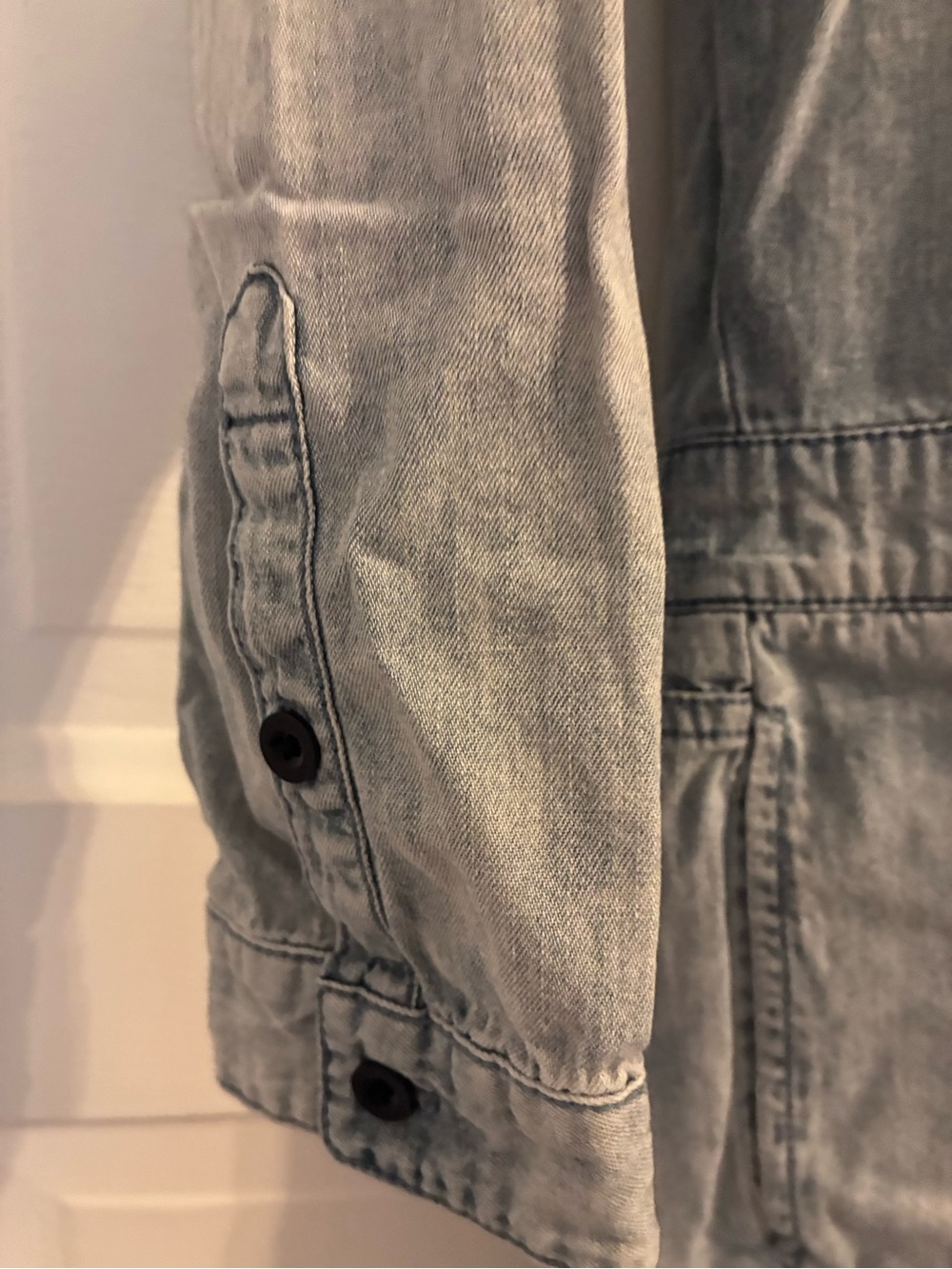 Madewell Chambray Pastime Romper Cotton Long Sleeve Jumpsuit Shorts Small - Picture 6 of 7